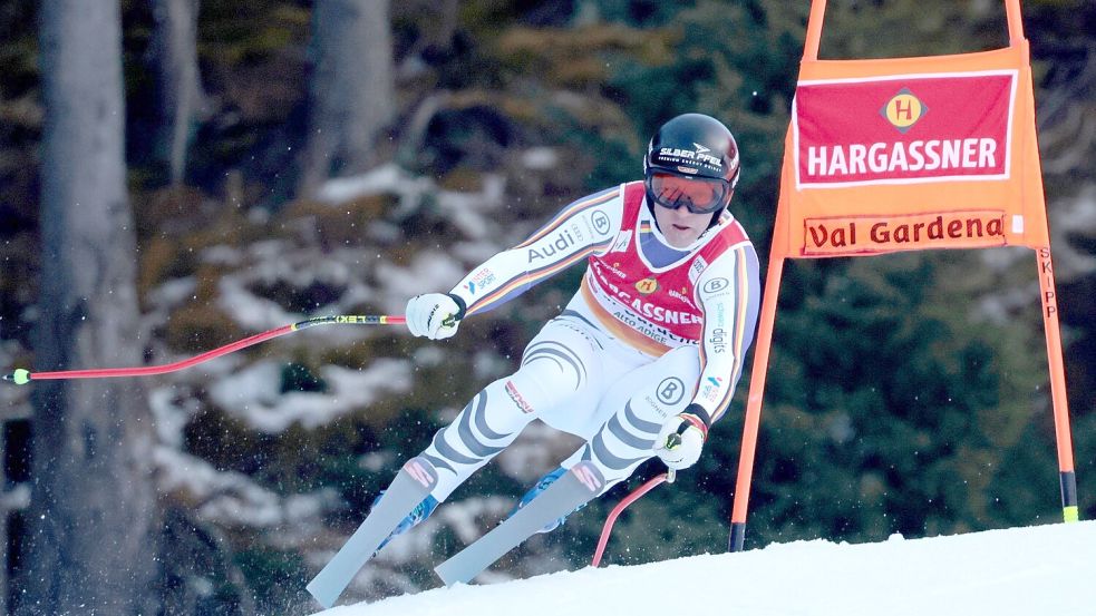 Bester Deutscher in der ersten Abfahrt von Gröden: Romed Baumann. Foto: Luciano Bisi/AP/dpa