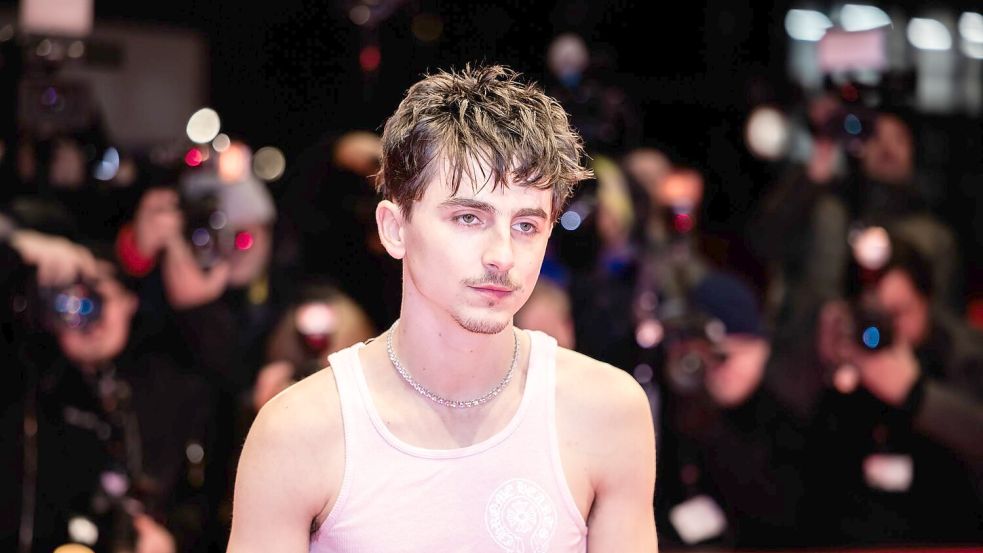 Tanktop statt Anzug: Chalamet setzt gerne auf auffällige Looks (Archivbild). Foto: Christoph Soeder/dpa