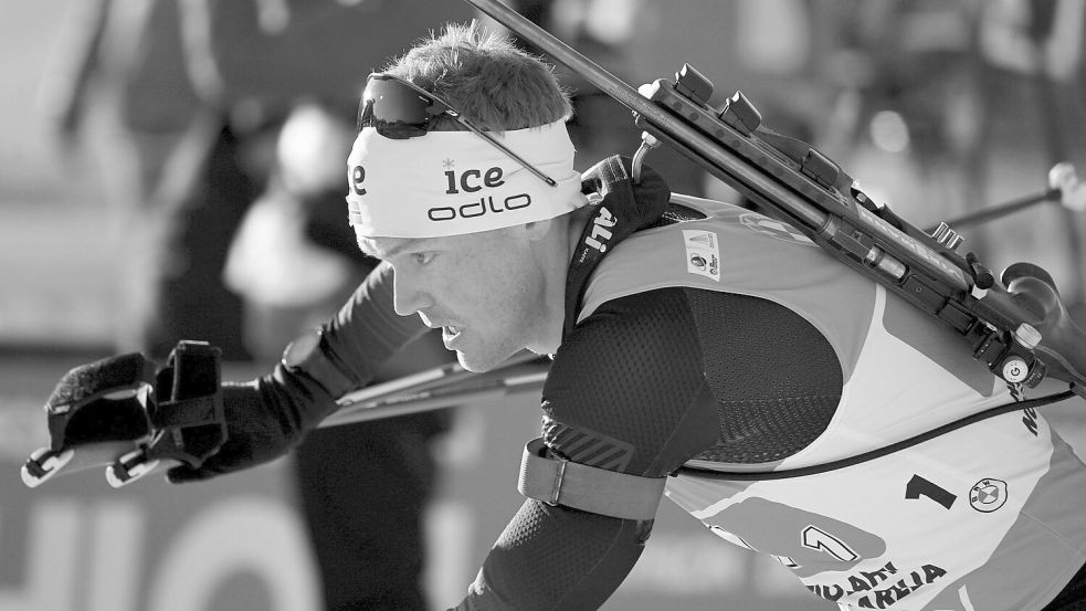 Der norwegische Biathlet Sivert Guttorm Bakken ist gestorben. (Archivbild) Foto: Vesa Moilanen