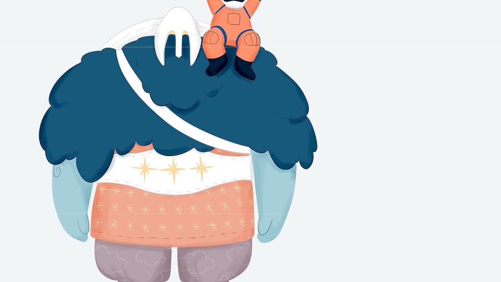 So könnte das Maskottchen für die „Artemis 2“-Mission aussehen. Foto: Giulia Bona/Freelancer/Nasa /dpa