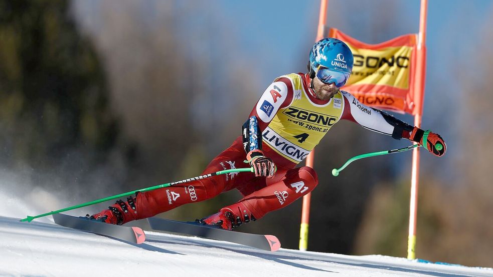 Der Österreicher Marco Schwarz feierte in Livigno seinen achten Weltcup-Sieg. Foto: Gabriele Facciotti/AP/dpa
