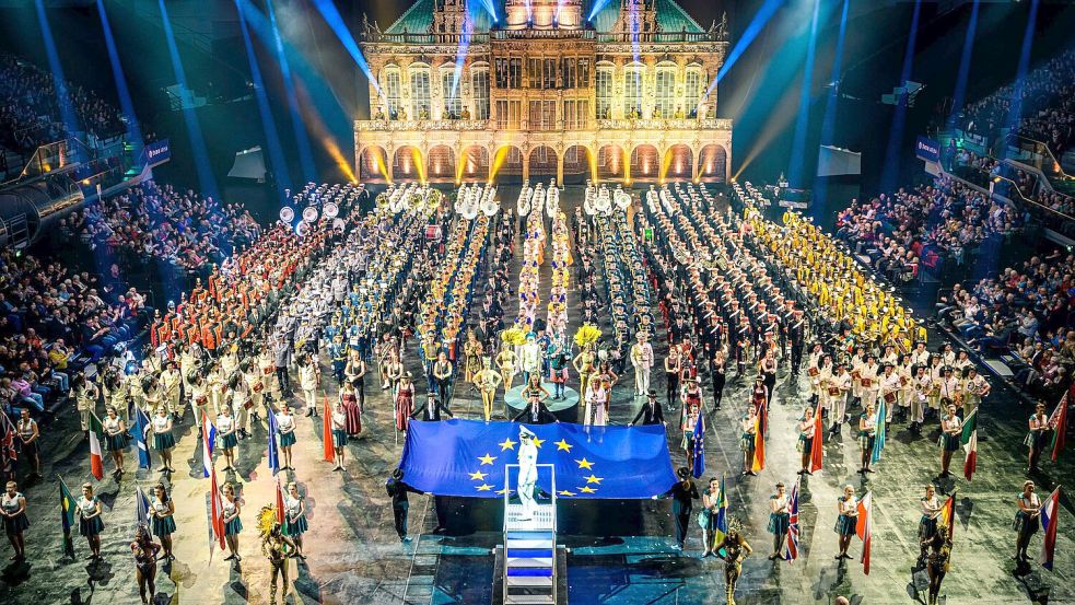 Vom 17. bis 18. Januar 2026 gastiert das „Bremen Tattoo“ mit drei Shows in der ÖVB Arena. Foto: Musikparade