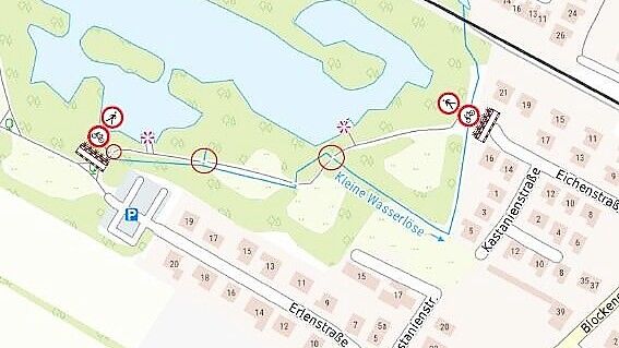 Bauarbeiten im Moordeicher Biotop: Drei Geh- und Radwegbrücken werden erneuert, daher ist der zentrale Wegabschnitt zwischen Eichenstraße und Erlenstraße vom 5. Januar bis voraussichtlich 31. März gesperrt. Foto: MK