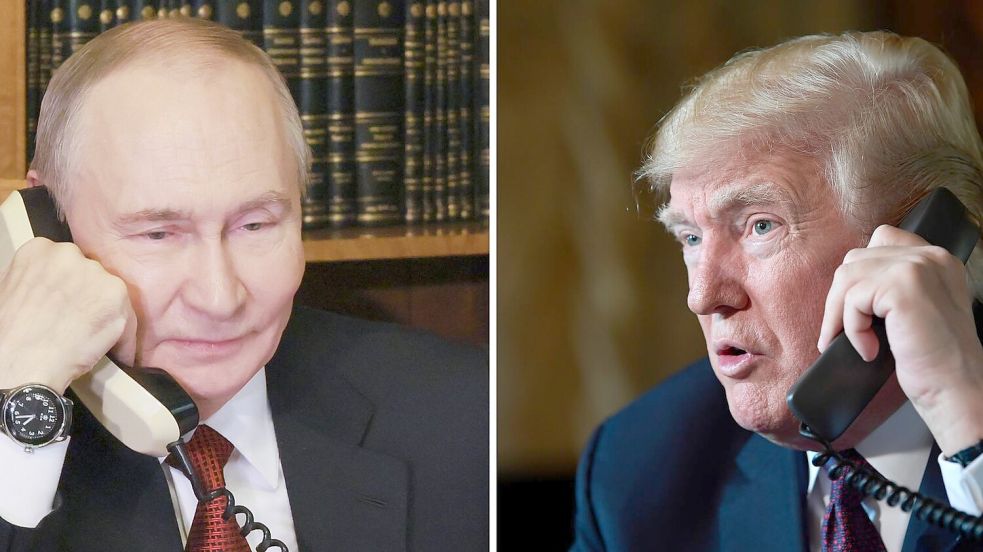 Kremlchef Wladimir Putin und sein US-Kollege Donald Trump (r) haben ein weiteres Telefongespräch zur Lage im Ukraine-Krieg geführt. (Archivbild) Foto: Mikhail Metzel/Pool Sputnik Krem