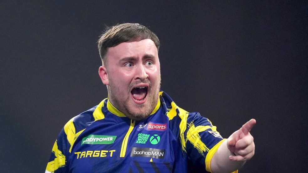 Legte sich mit den Fans an: Luke Littler. Foto: John Walton