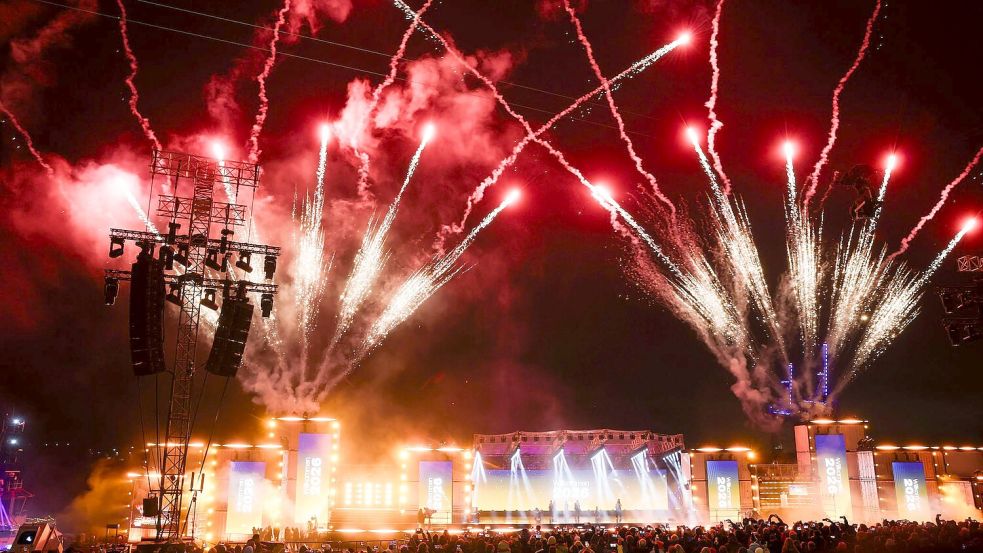 Das ZDF übertrug die Silvestershow diesmal aus Hamburg. Foto: Christian Charisius