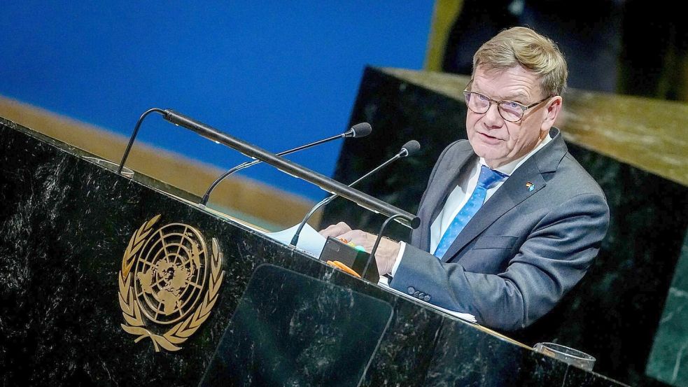 Außenminister Johann Wadephul (CDU) während der Generaldebatte der Vereinten Nationen im September in New York. Foto: Kay Nietfeld/dpa