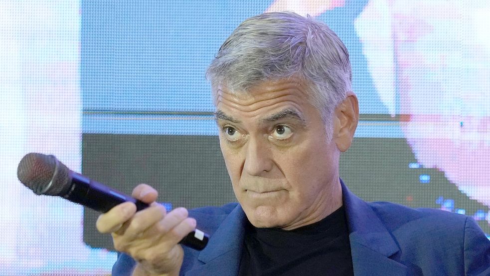 Hollywoodstar George Clooney ist nicht um eine Antwort verlegen, wenn der US-Präsident gegen ihn schießt. (Archivbild) Foto: Aaron Favila/AP/dpa