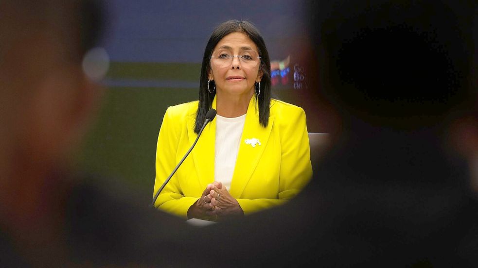 Delcy Rodríguez ist die Vizepräsidentin von Venezuela. (Archivbild) Foto: Ariana Cubillos/AP/dpa