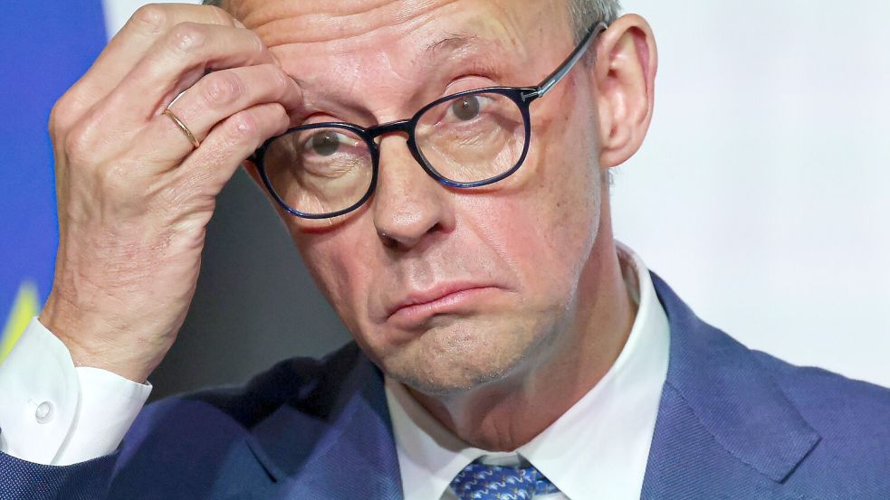 Merz stellt einen Bundeswehreinsatz zur Friedenssicherung in Aussicht. Foto: Ludovic Marin/Pool AFP/AP/dpa