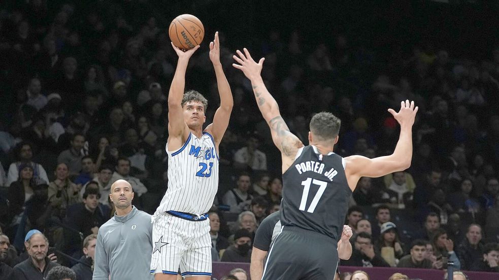 Tristan da Silva erzielte 14 Punkte gegen Brooklyn. Foto: Frank Franklin II/AP/dpa