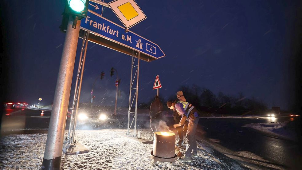 In mehreren Bundesländern gab es Bauern-Proteste an Autobahnen. Foto: Bodo Schackow