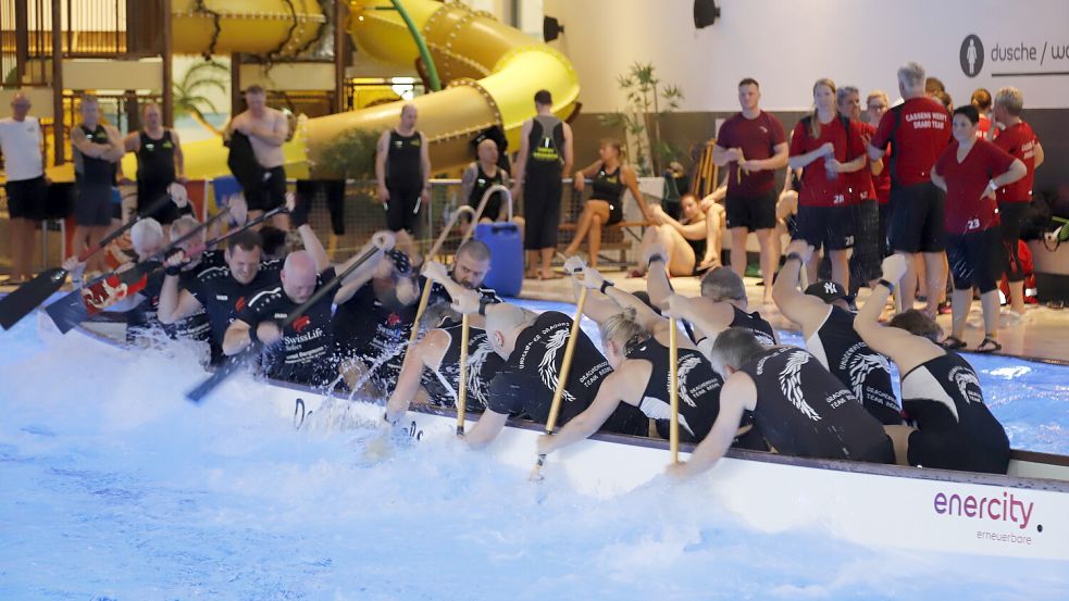 Im Aquaferrum in Friesoythe findet der „Indoor Paddelweddstried 2026“ statt. Foto: Archiv