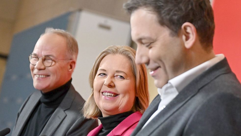 Die SPD-Chefs sprechen heute bei der Fraktionsklausur. Foto: Britta Pedersen/dpa