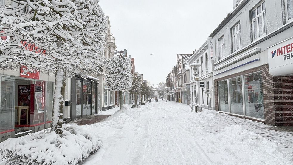 Die Norder Innenstadt war am Freitag nahezu ausgestorben. Foto: Rebecca Kresse