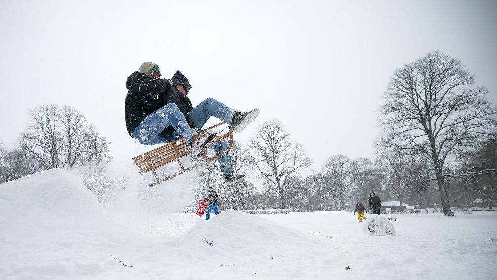 Immerhin herrschen nun perfekte Verhältnisse für alle, die Spaß am Schnee haben. Foto: Christian Charisius