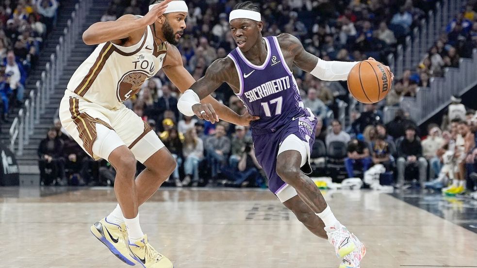 Dennis Schröder (r.) kam auf 15 Punkte. Foto: Godofredo A. Vásquez/AP/dpa