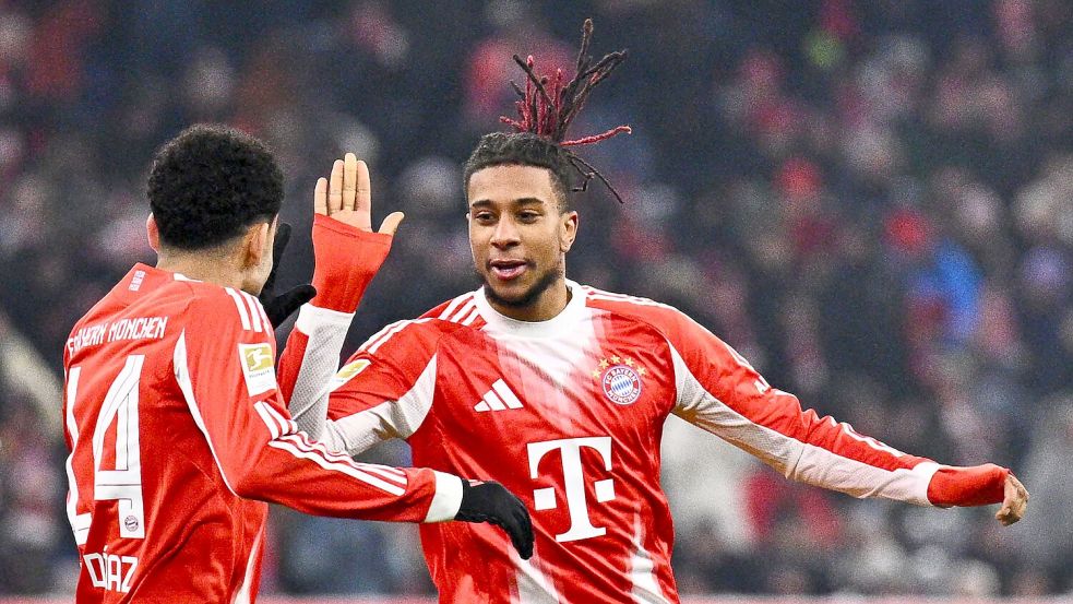 Machen dem FC Bayern viel Freude: Luis Díaz (l) und Michael Olise. Foto: Tom Weller
