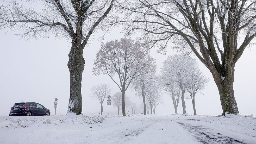 Am Montag gibt es Unwetterwarnungen vor Glätte. Foto: Moritz Frankenberg