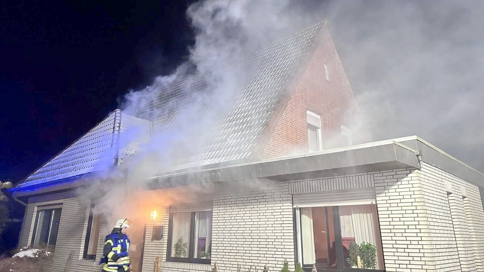Garagenbrand in Dörpen. Foto: Feuerwehr Dörpen