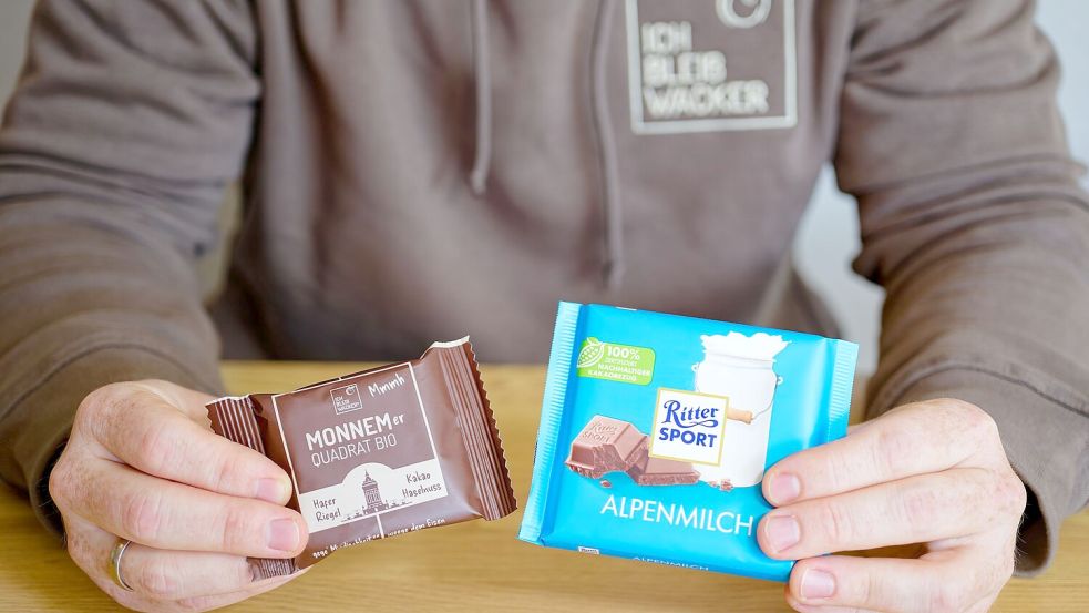 Ritter Sport sieht durch den Haferriegel nach eigenen Angaben seine Marke bedroht. (Archivbild) Foto: Uwe Anspach