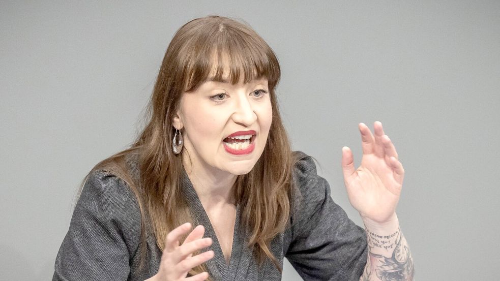 Heidi Reichinnek (Linke) wirft der Koalition Lügen vor. Foto: Michael Kappeler/dpa