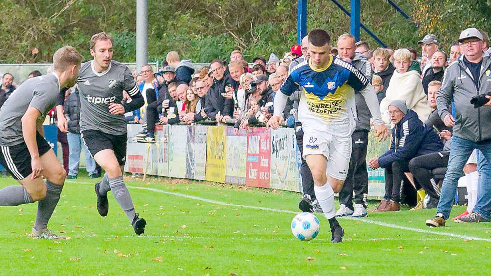 Jordan David Hüsgen von SuS Steenfelde erzielte gleich zweimal hintereinander das NFV-Tor des Monats. Foto: Lohmann