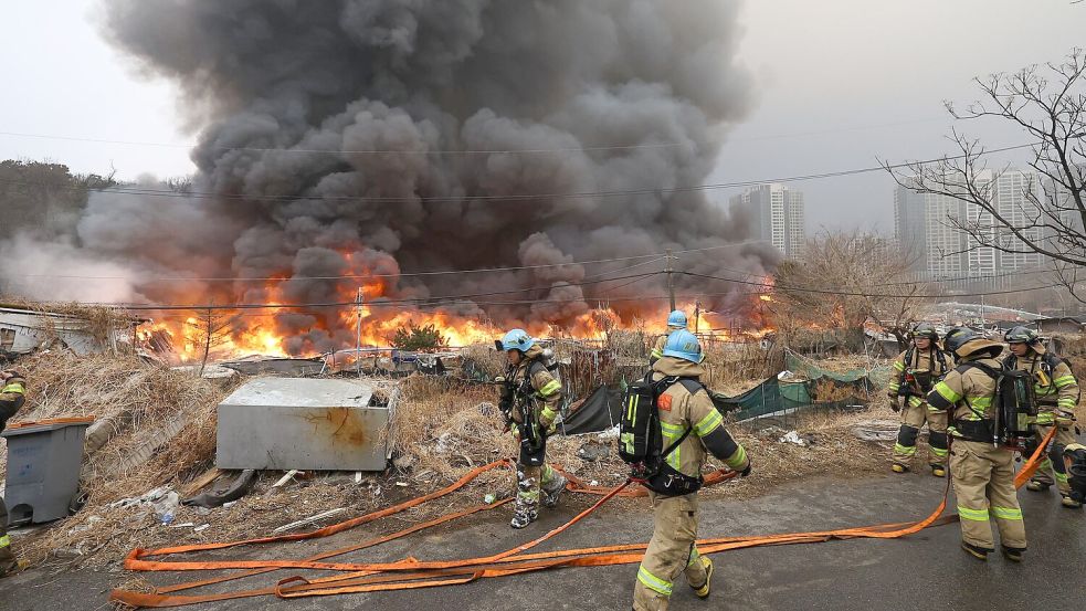 Das Guryong-Viertel liegt in unmittelbarer Nähe der glitzernden Wolkenkratzer des Bezirks Gangnam in Seoul. Foto: Choi Jin-seok/Newsis/dpa