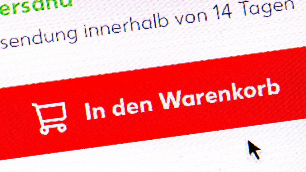 Der Warenkorb eines Online-Shops: Die Polizei rät aus Sicherheitsgründen zum Kauf auf Rechnung. Foto: Sina Schuldt/dpa