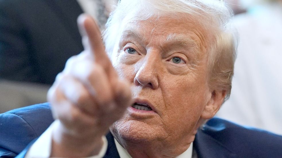 Donald Trump hat Zölle für mehrere EU-Staaten angekündigt. Grund dafür sind die Annexionspläne des US-Präsidenten für Grönland. Foto: dpa/Evan Vucci/AP