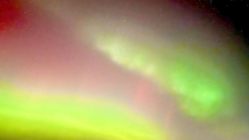 Polarlichter leuchten über Sachsen-Anhalt. Foto: Thomas Schulz/dpa