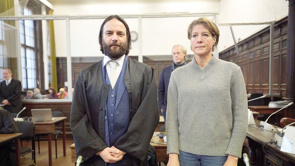 Christina Block und ihr Anwalt. Foto: Georg Wendt