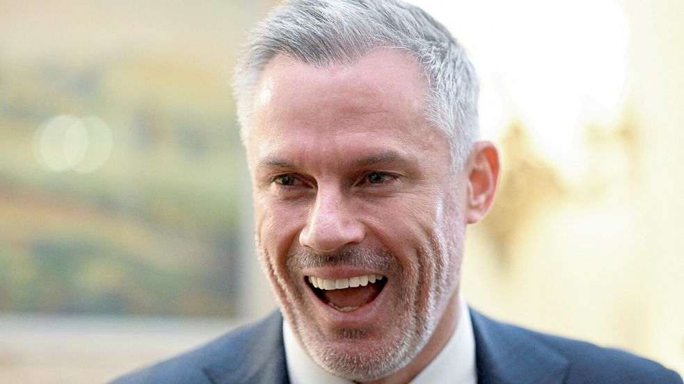 Der ehemalige englische Nationalspieler und Ex-Liverpool Profi Jamie Carragher arbeitet mittlerweile als TV-Experte bei CBS. Foto: afp/JAIMI JOY