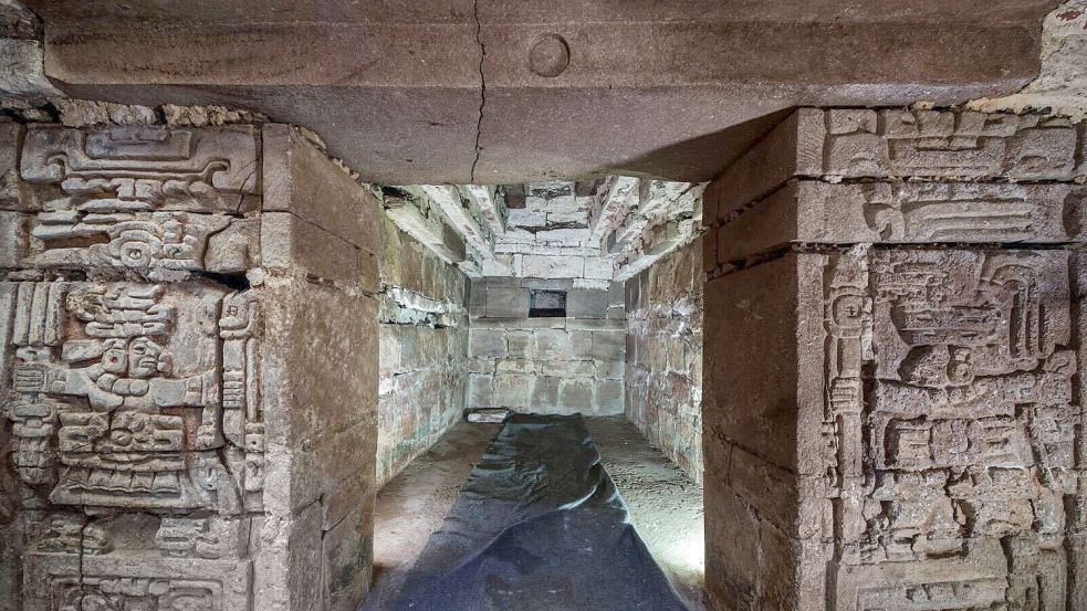 Das gut erhaltene Grab wurde im südlichen Bundesstaat Oaxaca gefunden Foto: Luis Gerardo Peña Torres/Institu