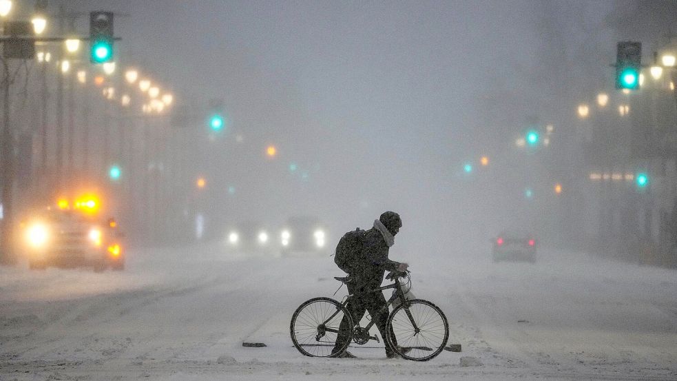 Ein Wintersturm fegt über die Stadt Philadelphia. Foto: dpa/Matt Rourke