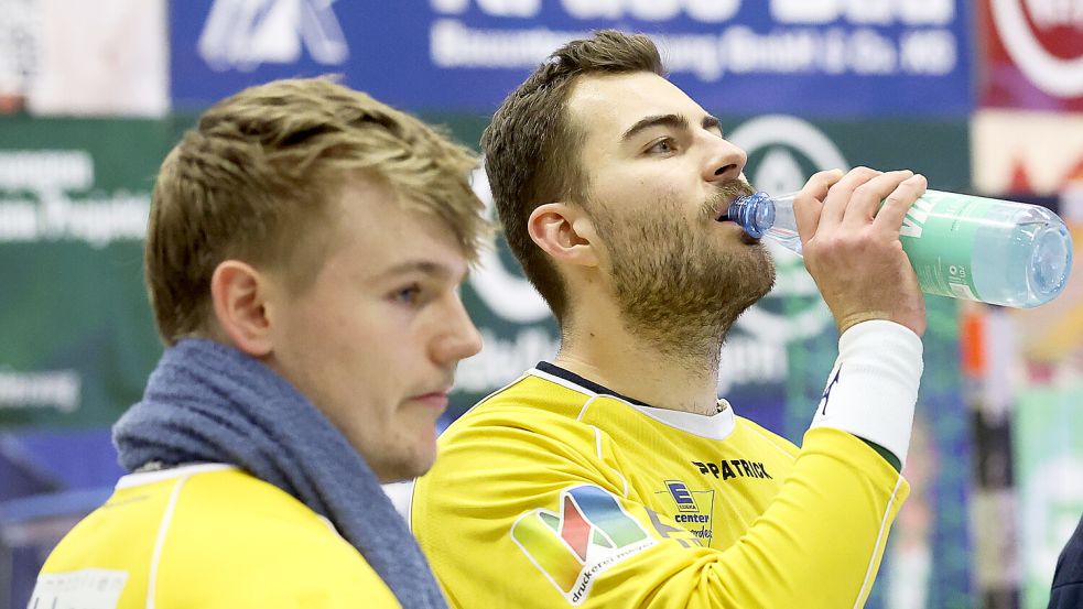 Pal Merkovszki (rechts) und Marten Jungvogel konnten die Niederlage nicht verhindern. Archivfoto: Doden/Emden