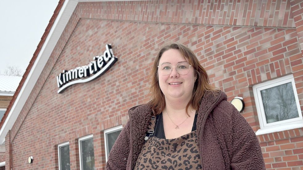 Maren Pauw ist die Kita-Leitung im Kinnertied in Remels. Foto: Lars Löschen