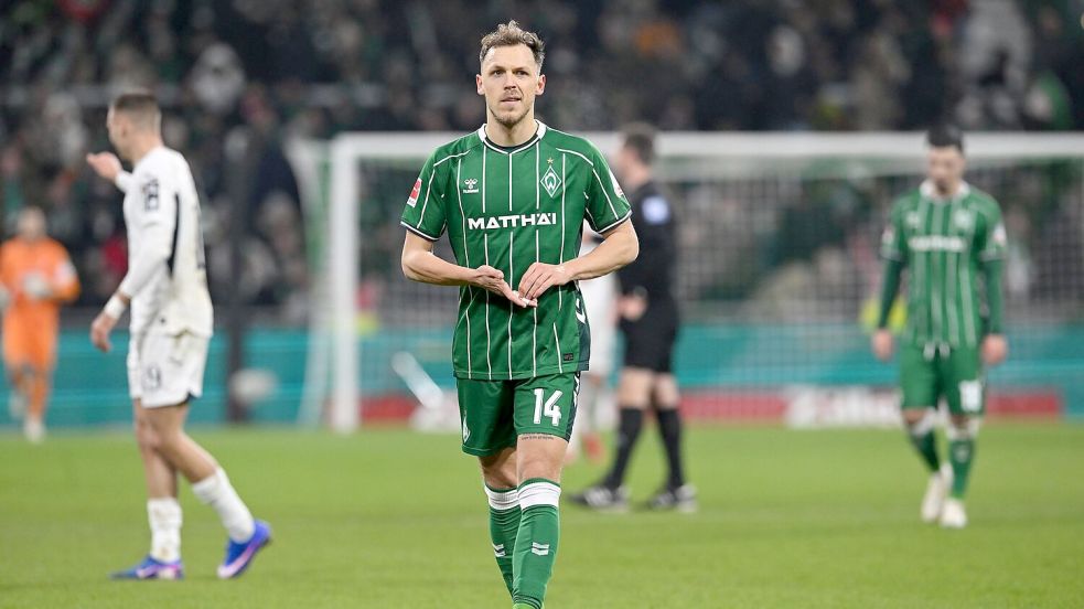 Zählte zu den Besten bei Werder: Aushilfs-Abwehrchef Senne Lynen. Foto: Carmen Jaspersen