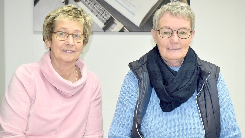 Fünf Vorstandsmitglieder des SovD-Ortsverbandes Ostrhauderfehn-Burlage werden nicht wieder kandidieren. Dazu zählen auch die Schatzmeisterin Jutta Bruns (links) und die 1. Vorsitzende Magret Meißler (rechts). Foto: Henrik Zein