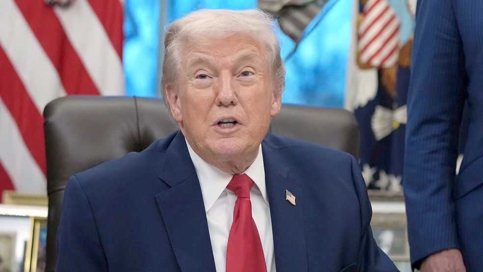 US-Präsident Donald Trump reichte die Klage formal als Privatmann ein. Foto: Allison Robbert/AP/dpa