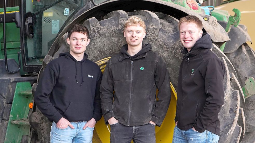 Die drei Niederländer Scott van der Vlugt, Rienck Waalkens und Gijs Staats (v.l.n.r.) stecken hinter der Dating-App für Menschen vom Land. Foto: privat