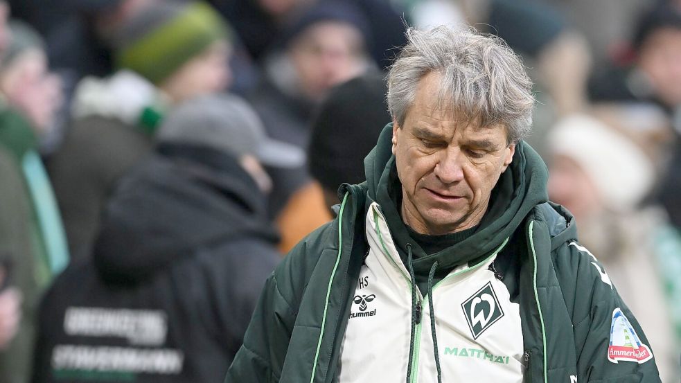 Ist mit Werder Bremen seit zehn Spielen sieglos: Trainer Horst Steffen. Foto: Carmen Jaspersen