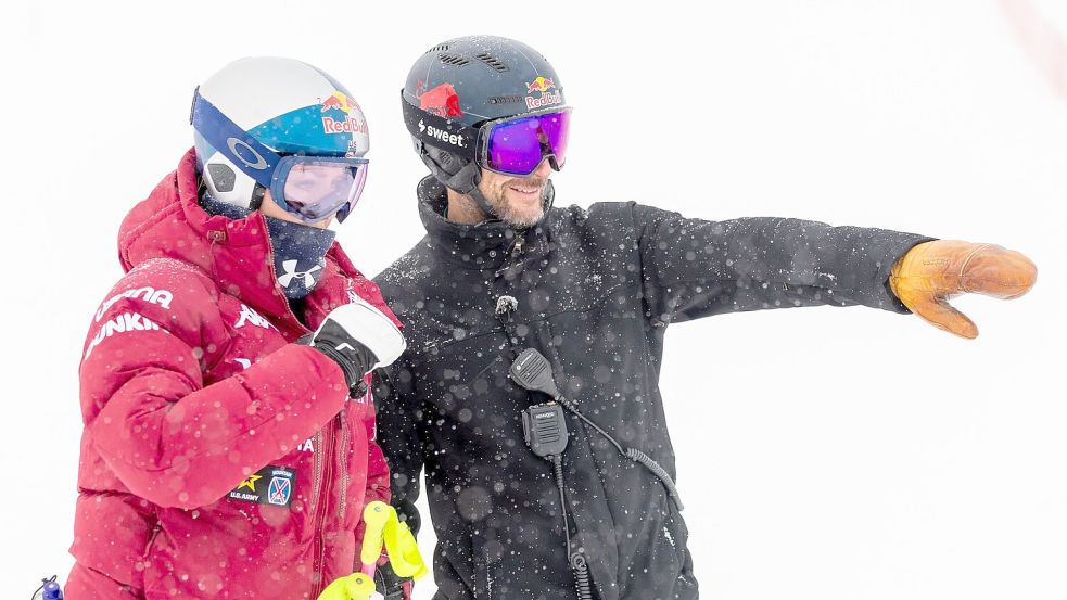 Spannendes Duo: Aksel Lund Svindal (r.) gehört zu Vonns Trainerteam. (Archivbild) Foto: Expa/Johann Groder