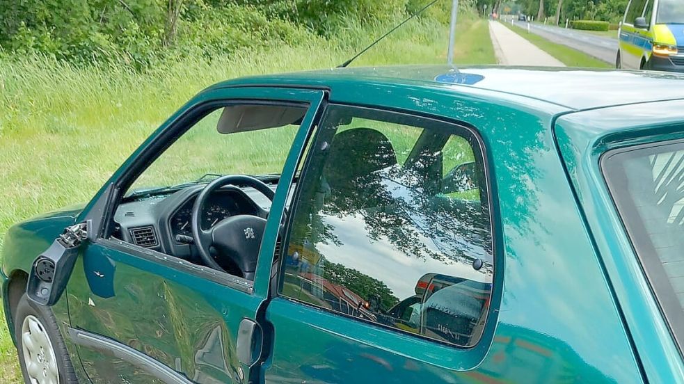 Das Auto wurde bei dem Unfall beschädigt. Foto: Privat/Lüken