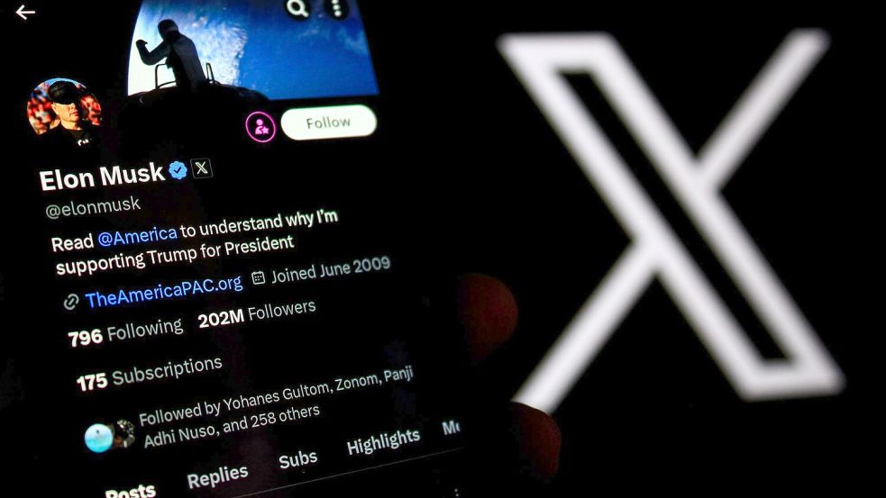 Die Räume der Online-Plattform X sind von der französischen Justiz durchsucht worden. (Symbolbild) Foto: Algi Febri Sugita