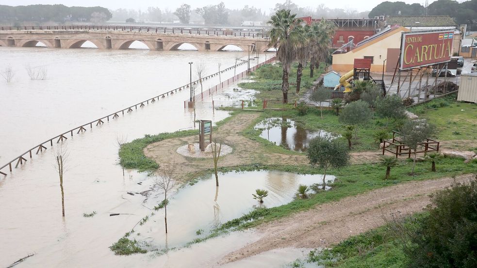 Die südspanische Provinz Cádiz war besonders von Starkregen betroffen. Foto: Rocío Ruz/EUROPA PRESS/dpa