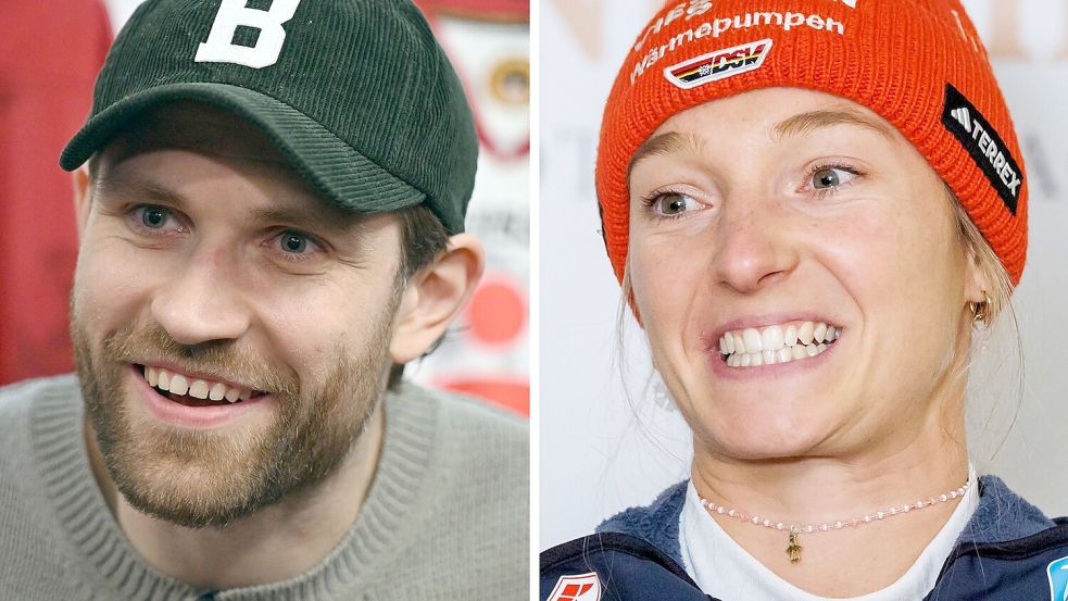 Leon Draisaitl und Katharina Schmid wurden von den Fans und dem deutschen Team gewählt. (Archivbild) Foto: Daniel Karmann/Federico Gambarin