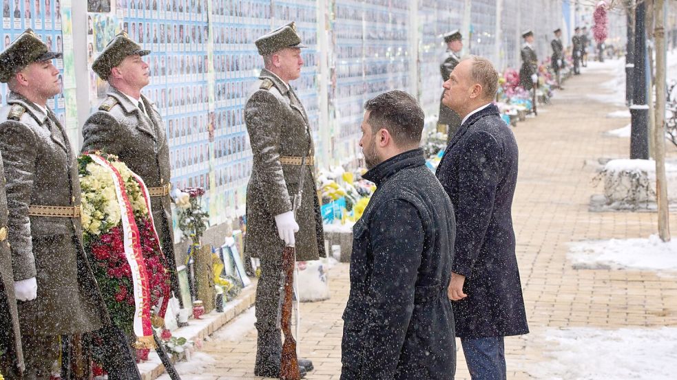 Die Ukraine und Polen haben eine engere Rüstungskooperation vereinbart. Foto: Efrem Lukatsky/AP/dpa