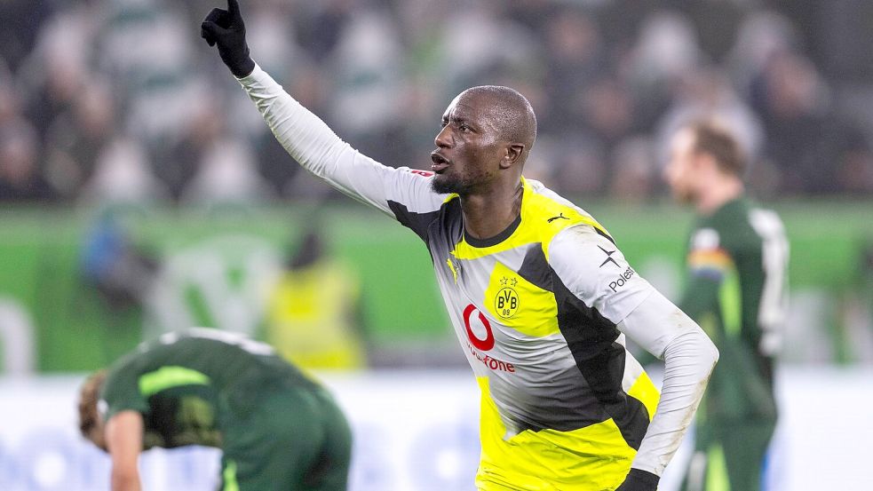 Rettete seine Mannschaft: BVB-Torjäger Serhou Guirassy. Foto: David Inderlied