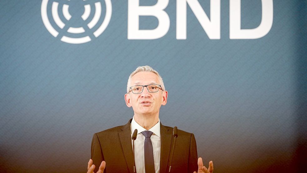 BND-Chef Jäger erwartet einen anderen Umgang mit hybriden Angriffen aus Russland. (Archivbild) Foto: Kay Nietfeld/dpa